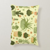Cactuses and succulents seamless pattern. Housepla アクセントクッション (裏面(縦))