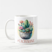 Cactusloveハッシュタグ コーヒーマグカップ (左)