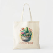 Cactusloveハッシュタグ トートバッグ (正面)