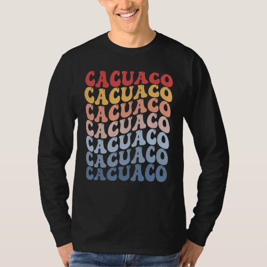 Cacuaco City Groovy Retro Tシャツ (正面)