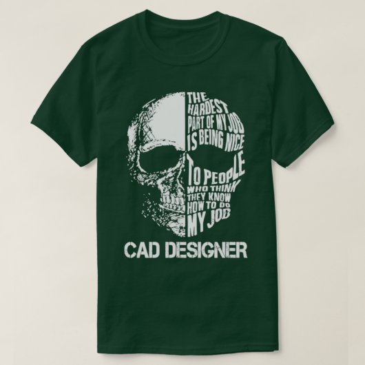 Cadデザイナ Tシャツ (デザイン正面)