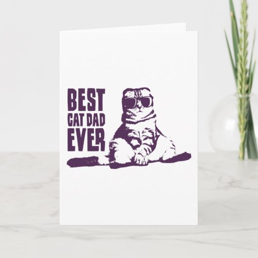 CAD最高のパパEVER CATS引用文CATパパ猫好き カード (正面)