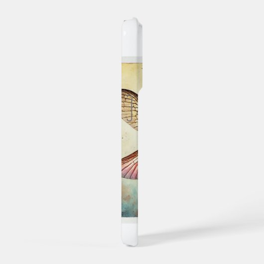 Caddisfly dorsal view 020924IREF221 - Watercolor iPhoneケース (右側面)