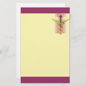 Cadduceusの医学の文房具 便箋 (正面/裏面)