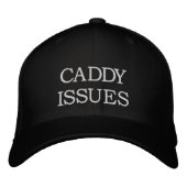 Caddy Issues Black & White Golf Hat 刺繍入りキャップ (正面)