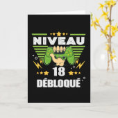 Cadeau 18 ans Anniversaire Gamer Niveau 18 カード (黄色い花)