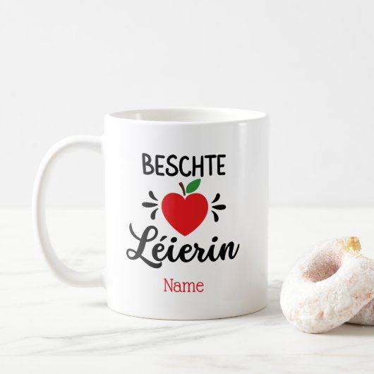 Cadeau "Beschte Léierin" コーヒーマグカップ (ドーナツ)