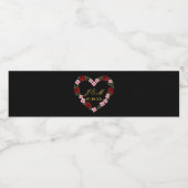 Cadeau de mariage rose et noir ペットボトルラベル (シングルラベル)