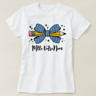 Cadeau Nom Personnalisé Nœud Papillon & Crayon Tシャツ