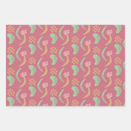 cadeau papier abstracte vormen ラッピングペーパーシート (正面)