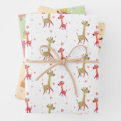 cadeau papier olifant giraf aap ラッピングペーパーシート (インサイチュ)