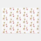 cadeau papier olifant giraf aap ラッピングペーパーシート (正面)