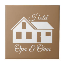 Cadeau tegel "Hotel Opa & Oma" タイル