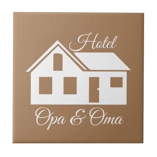 Cadeau tegel "Hotel Opa & Oma" タイル (正面)