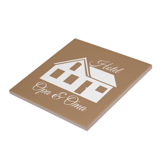 Cadeau tegel "Hotel Opa & Oma" タイル (側面)