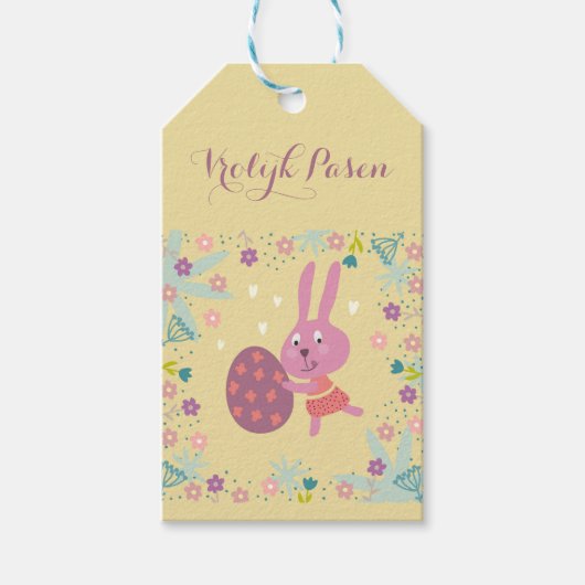 Cadeaulabel vrolijk pasen ギフトタグ (正面)