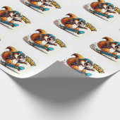 cadeaupapier, kaftpapier met skateboard ラッピングペーパー (角)