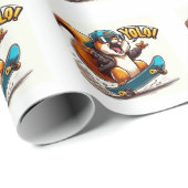 cadeaupapier, kaftpapier met skateboard ラッピングペーパー (ロールコーナー)