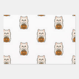 Cadeaupapier Set Halloween / Pomeranian ラッピングペーパーシート