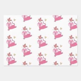 Cadeaupapier Vellen Set poesjes  ラッピングペーパーシート