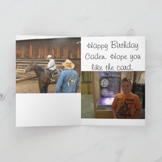 Cadenの誕生日 カード (内部)