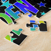 「CADEN」名、おもしろい「ハッピーバースデー」 ジグソーパズル (側面)