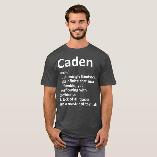 CADEN Definition Personalized Name Funny Gift Tシャツ (正面フル)