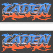 Caden Vorname Name Graffiti Aufkleber Sticker シール (正面)