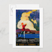 CadenabbiaTremezzoヴィンテージポスターヨーロッパ ポストカード (正面/裏面)