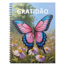 Caderno (80 Páginas, P&B) Borboleta ノートブック