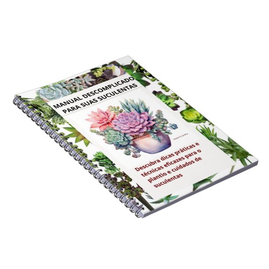 Caderno com capa de suculentas ノートブック (右側)