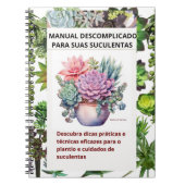 Caderno com capa de suculentas ノートブック (正面)