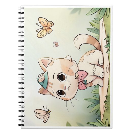 caderno com gatinho fofo ノートブック (正面)