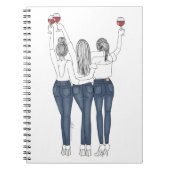 Caderno Desenho Amigas com Vinho ノートブック (正面)