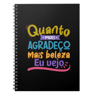 Caderno em espiral com frase emレタリング ノートブック