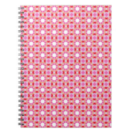 Caderno em Espiral estampa floral padronizada ノートブック