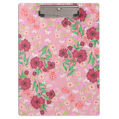 Caderno Espiral com Flores e joaninhas クリップボード (正面)