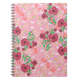 Caderno Espiral com Flores e joaninhas ノートブック