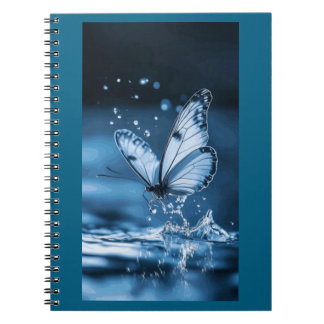 caderno espiral com foto borboleta ノートブック