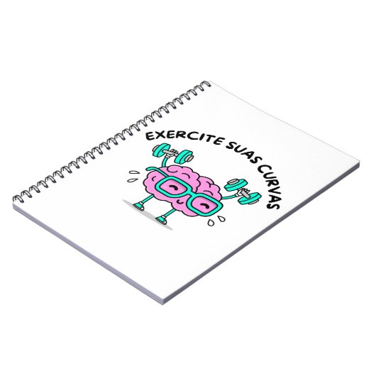 Caderno Espiral com Foto Exercite Suas Curvas ノートブック (左側)
