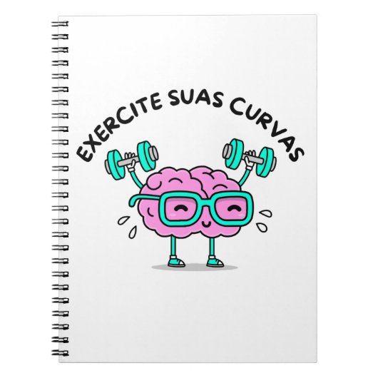 Caderno Espiral com Foto Exercite Suas Curvas ノートブック (正面)