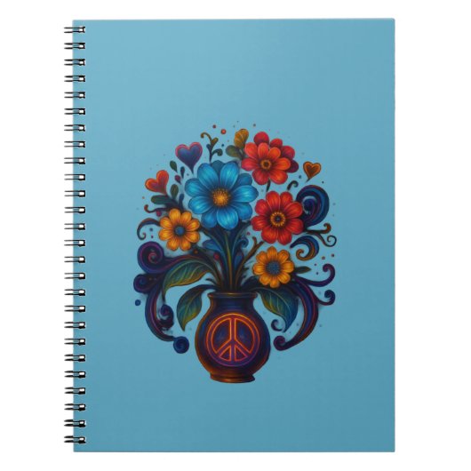 Caderno Espiral com Foto flores  ノートブック (正面)