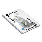 Caderno Espiral com Foto Gatinho Branco ノートブック (右側)