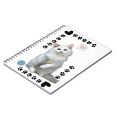 Caderno Espiral com Foto Gatinho Branco ノートブック (左側)