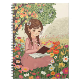 Caderno Espiral com Foto Menina escrevendo ノートブック