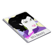 Caderno Espiral - com rosto de mulher 80s Style ノートブック (右側)