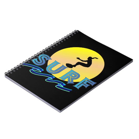 caderno espiral com tema surf ノートブック (左側)