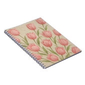 Caderno Espiral lírios e renda design  ノートブック (右側)
