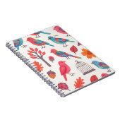 Caderno Espiral Pássaros e Flores DESING ノートブック (右側)