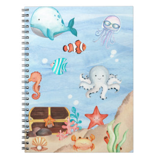 Caderno Fundo do Mar Meninos ノートブック